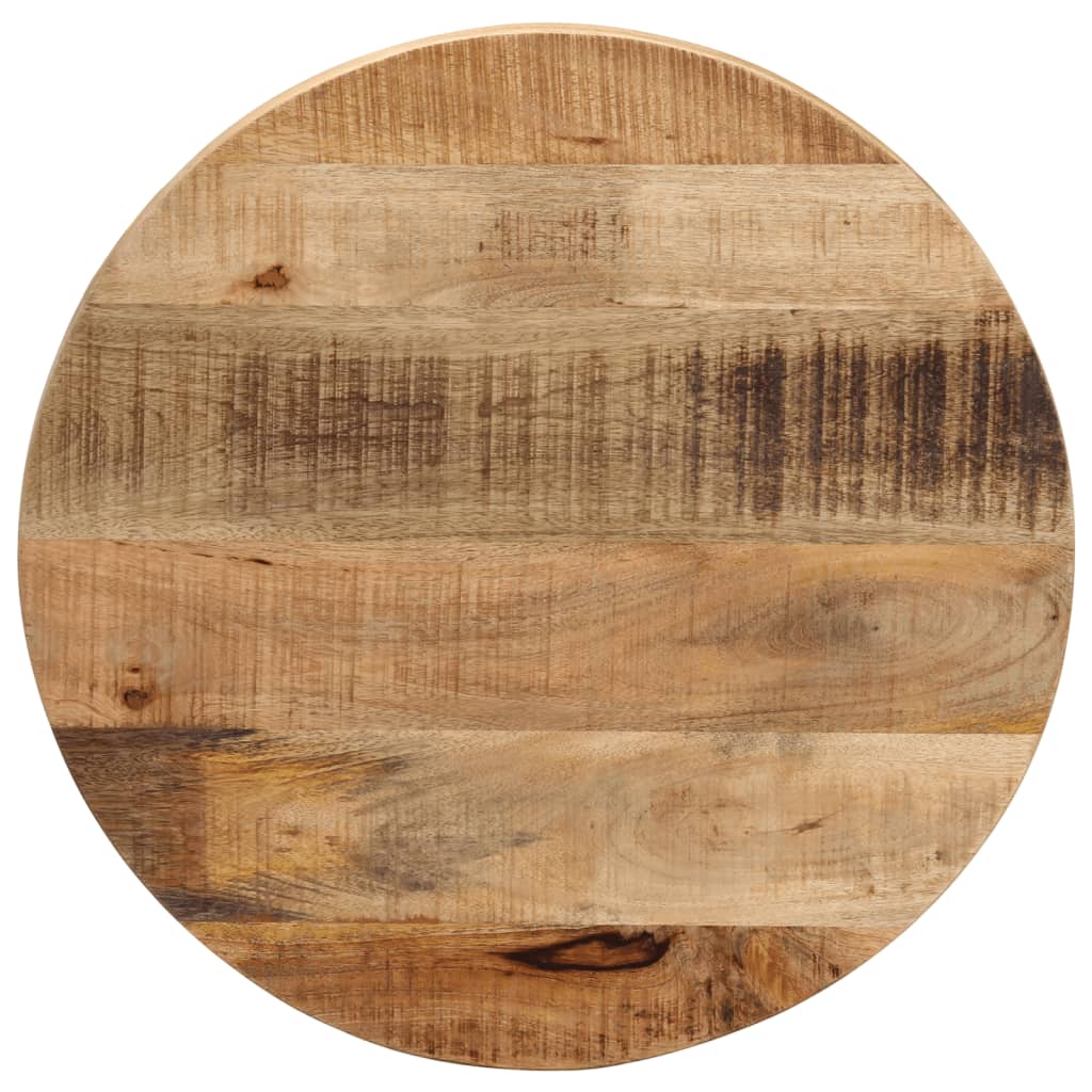 Bordplate Ø 50x2,5 cm rund grovt heltre mango