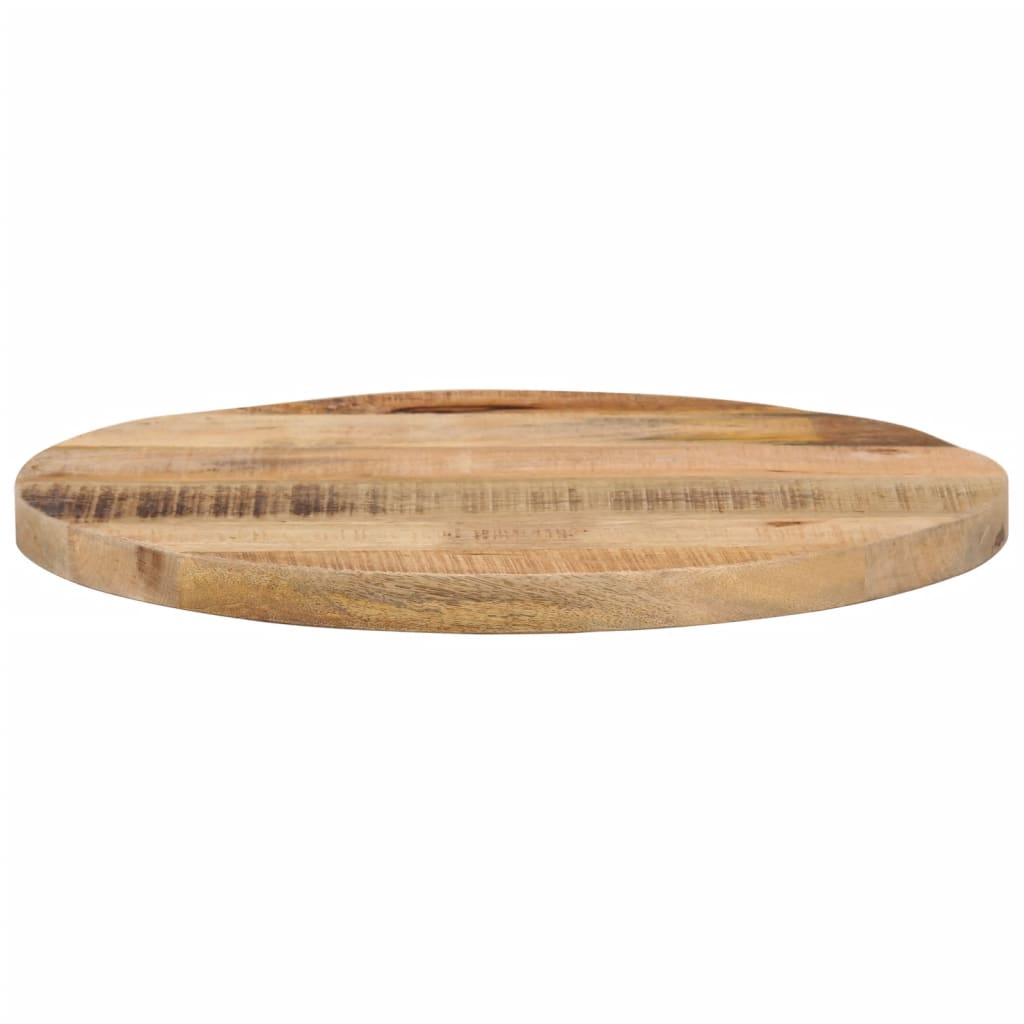 Bordplate Ø 60x3,8 cm rund grovt heltre mango