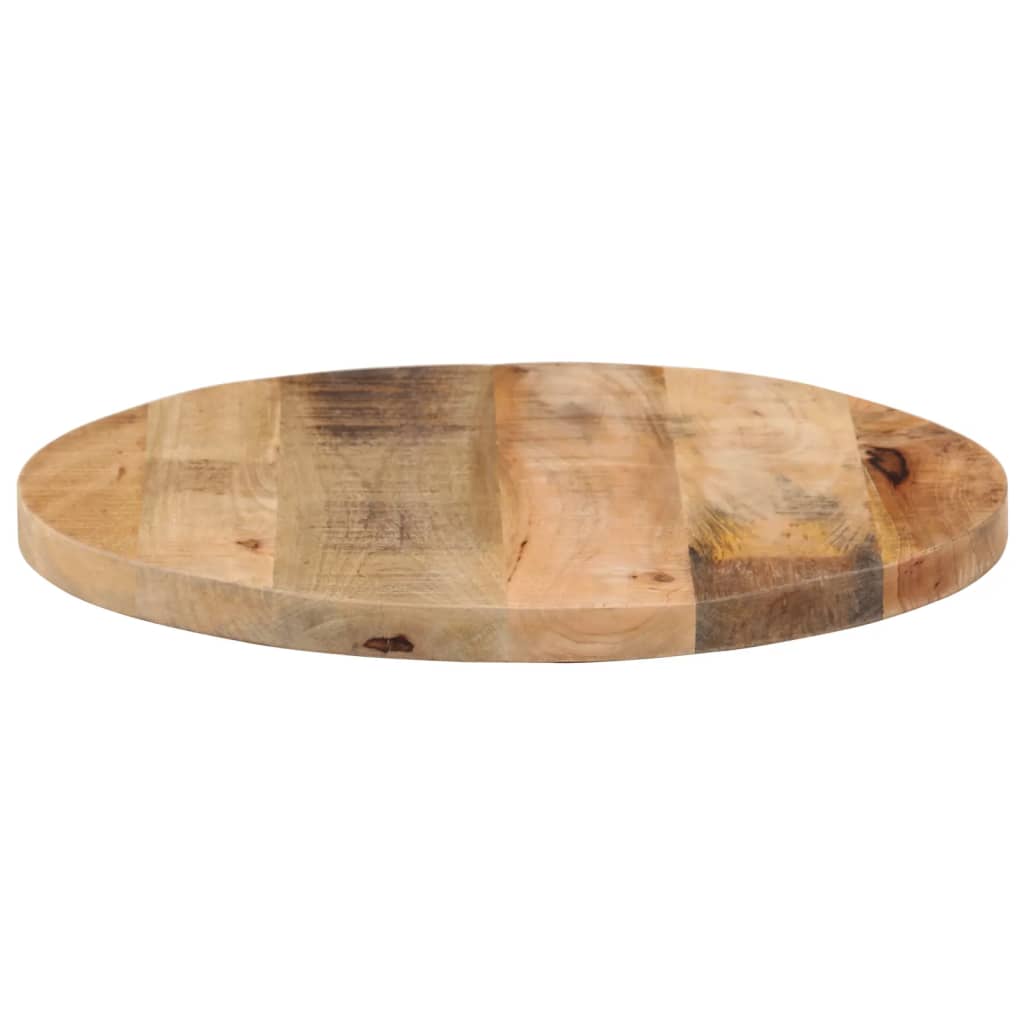 Bordplate Ø 60x3,8 cm rund grovt heltre mango