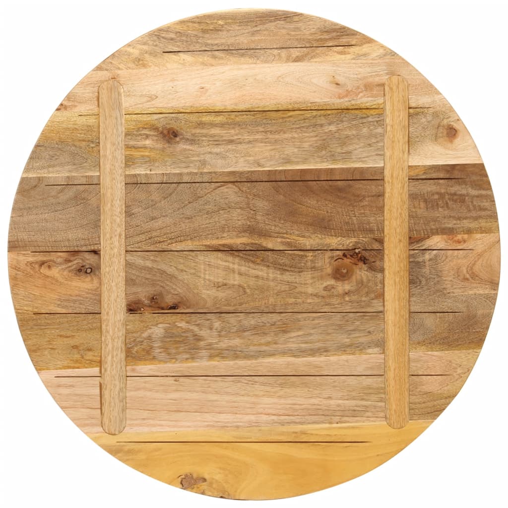 Bordplate Ø 70x1,5 cm rund grovt heltre mango