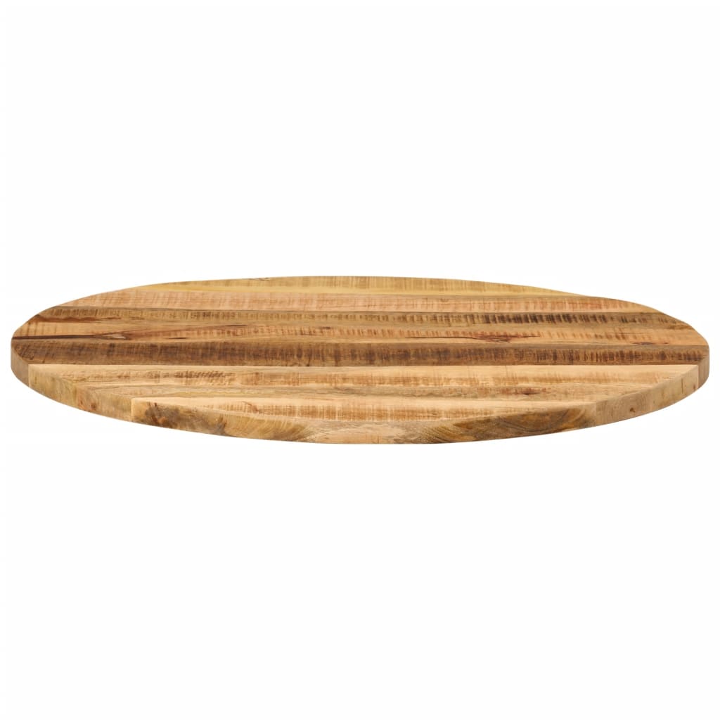 Bordplate Ø 70x3,8 cm rund grovt heltre mango