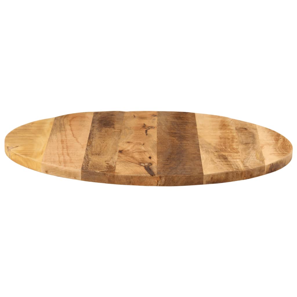 Bordplate Ø 70x3,8 cm rund grovt heltre mango