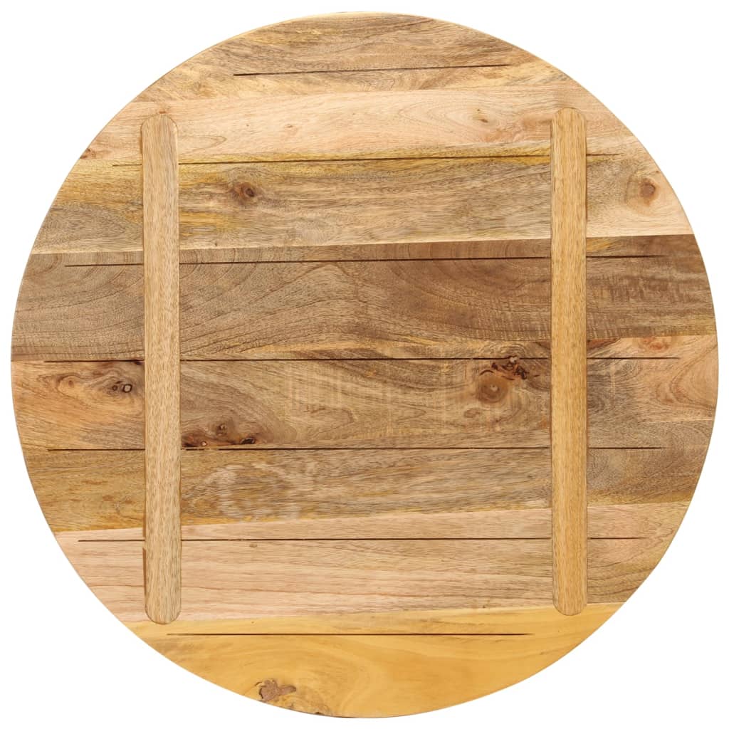 Bordplate Ø 70x3,8 cm rund grovt heltre mango