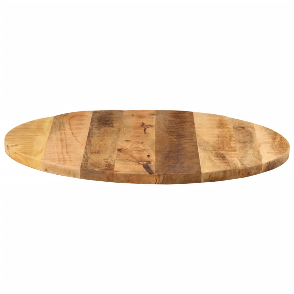 Bordplate Ø 90x2,5 cm rund grovt heltre mango