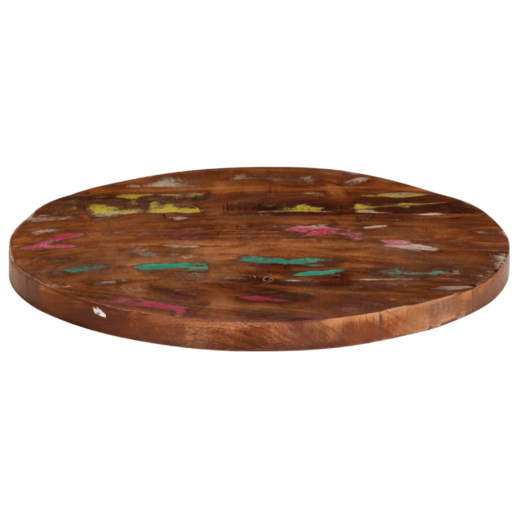 Bordplate Ø 60x2,5 cm rund gjenvunnet heltre