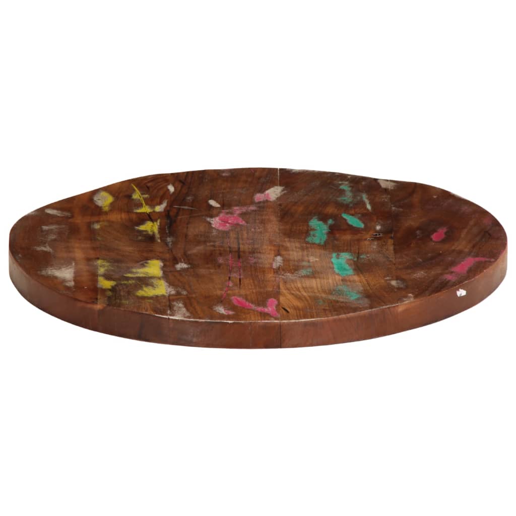 Bordplate Ø 60x2,5 cm rund gjenvunnet heltre