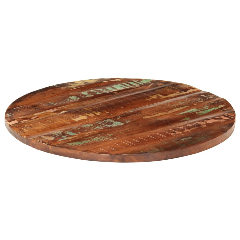 Bordplate Ø 70x1,5 cm rund gjenvunnet heltre