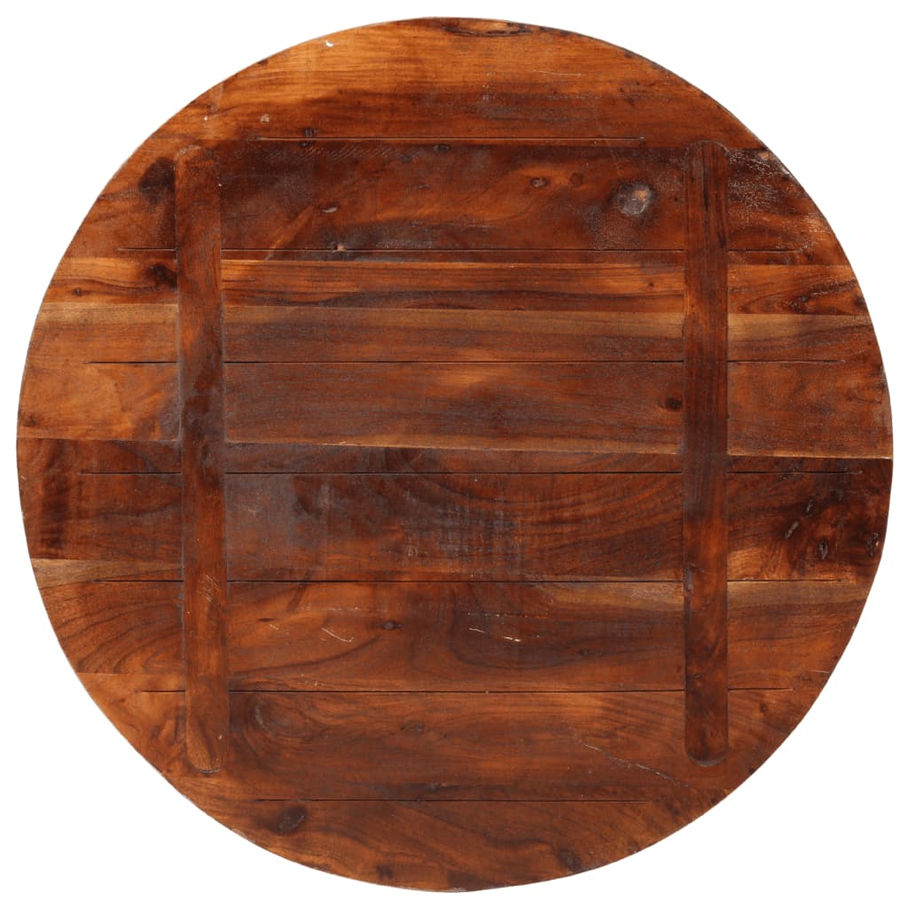 Bordplate Ø 70x1,5 cm rund gjenvunnet heltre