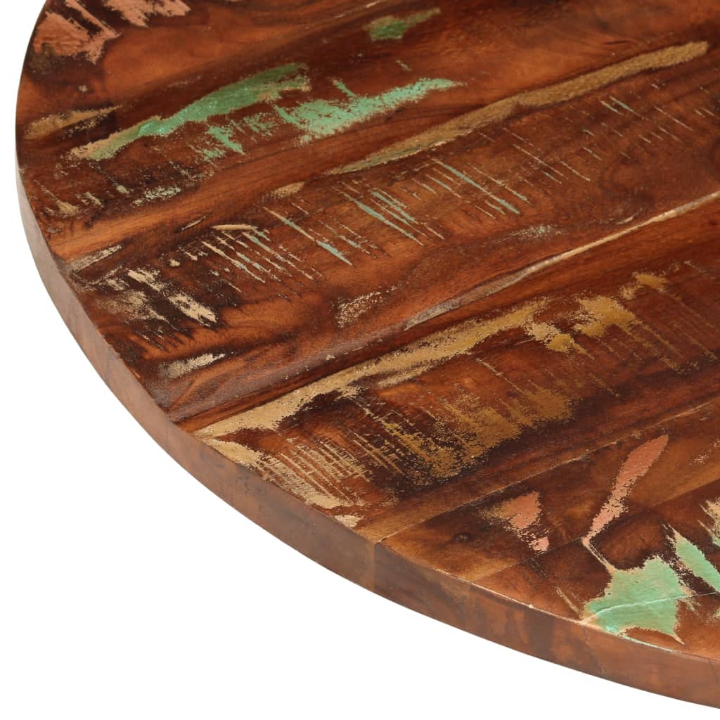 Bordplate Ø 70x1,5 cm rund gjenvunnet heltre
