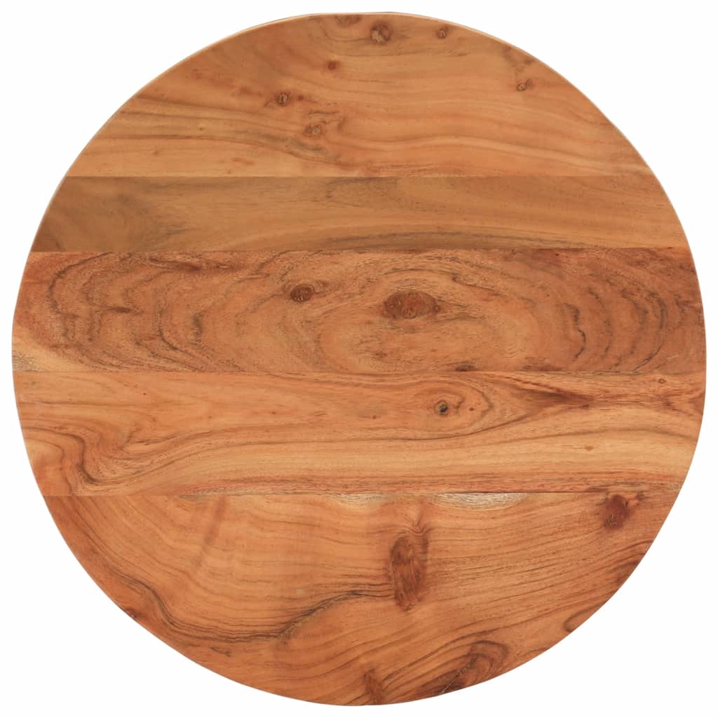Bordplate Ø50x3,8 cm rund heltre akasie