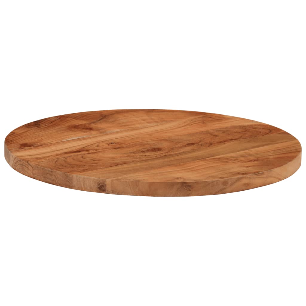 Bordplate Ø50x3,8 cm rund heltre akasie