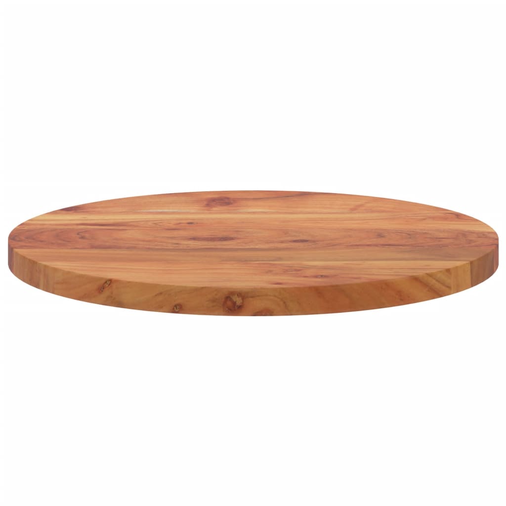 Bordplate Ø50x3,8 cm rund heltre akasie
