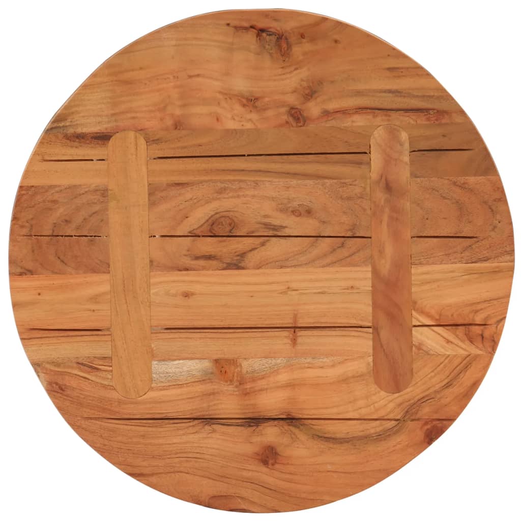 Bordplate Ø50x3,8 cm rund heltre akasie