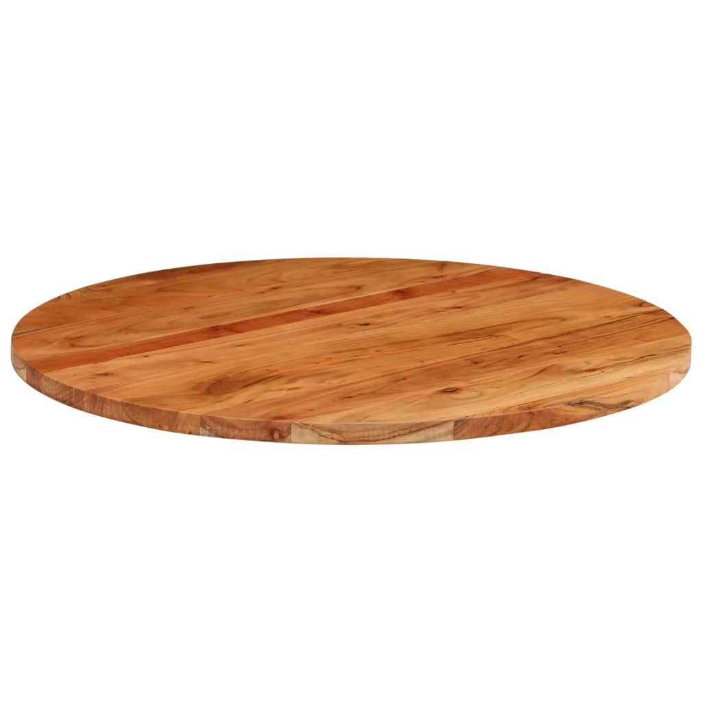 Bordplate Ø80x2,5 cm rund heltre akasie