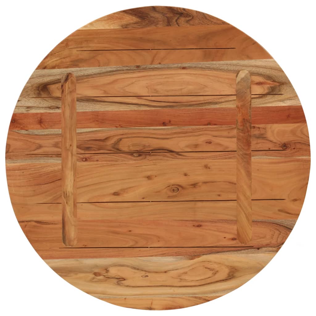Bordplate Ø80x2,5 cm rund heltre akasie