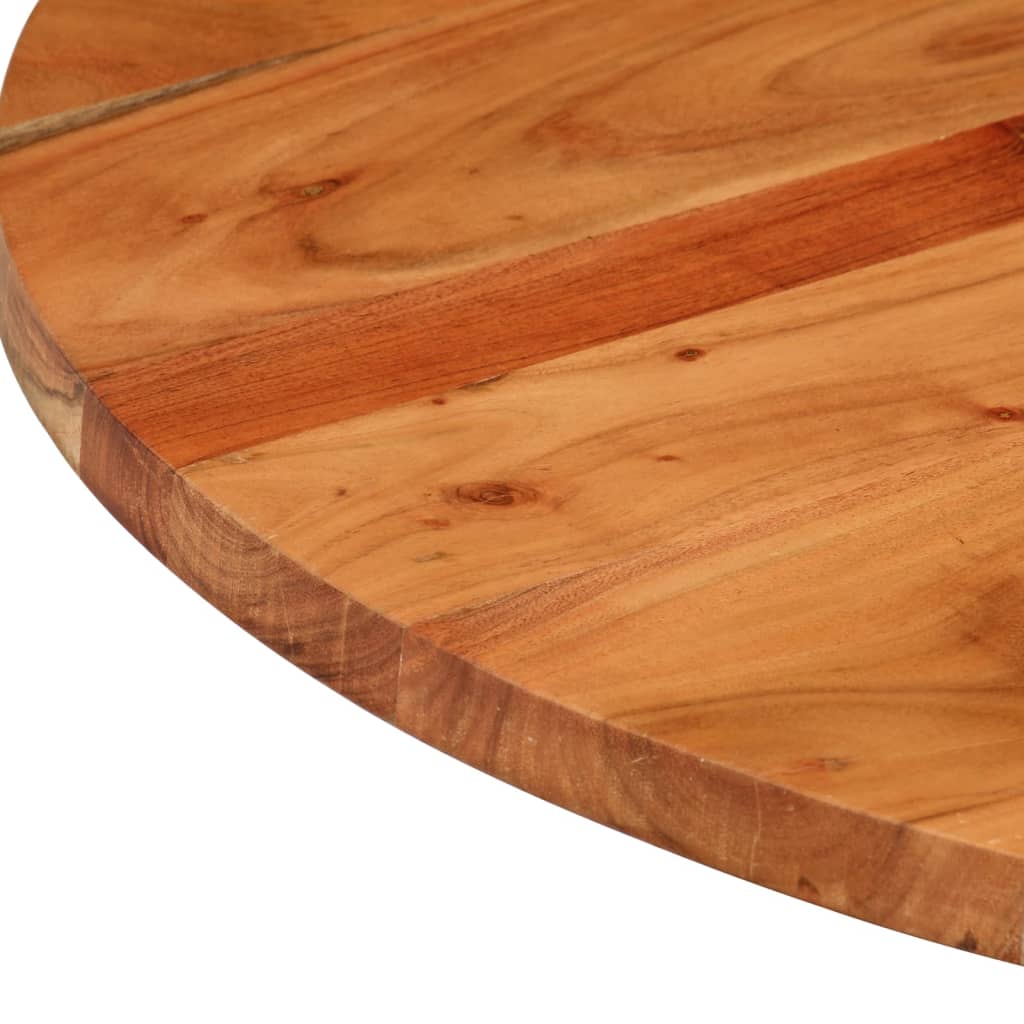 Bordplate Ø80x2,5 cm rund heltre akasie
