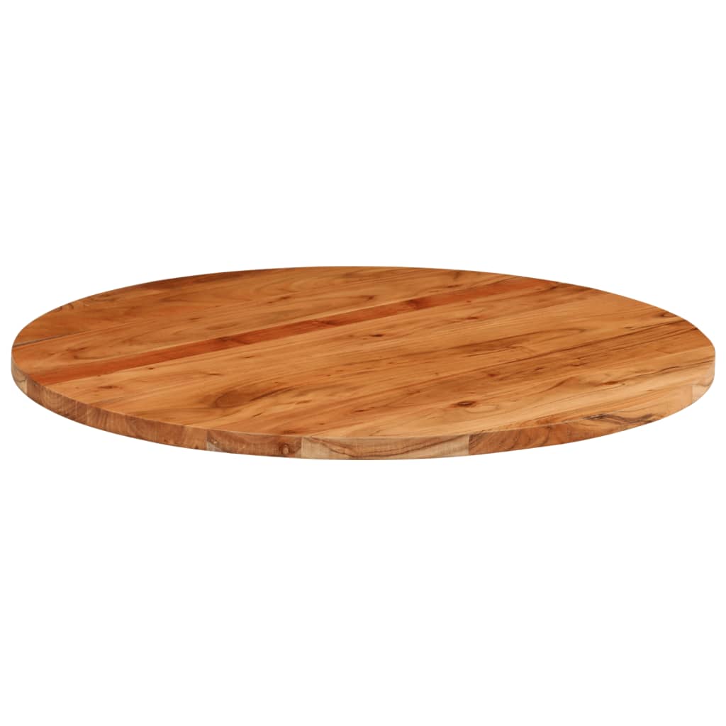 Bordplate Ø90x2,5 cm rund heltre akasie