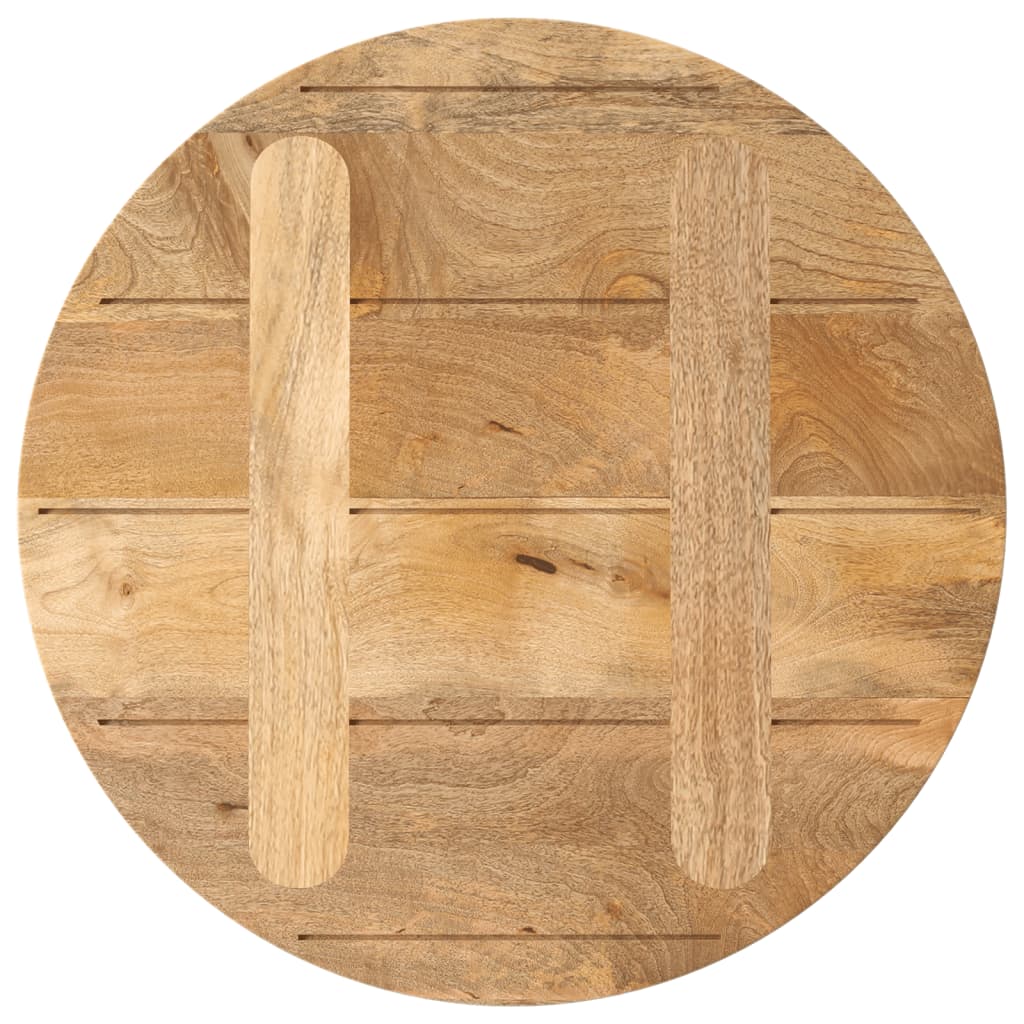 Bordplate Ø 40x3,8 cm rund grovt heltre mangotre