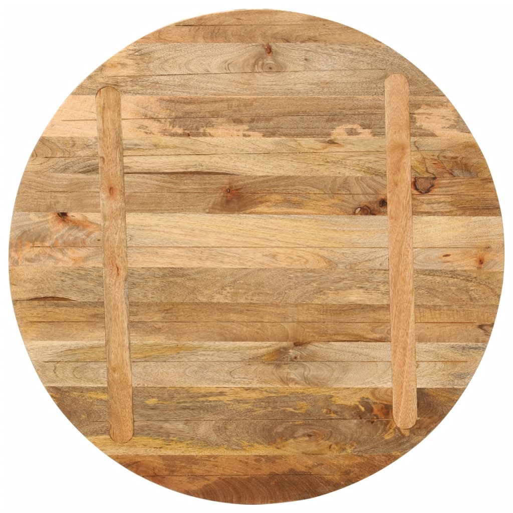 Bordplate Ø 90x3,8 cm rund heltre mango