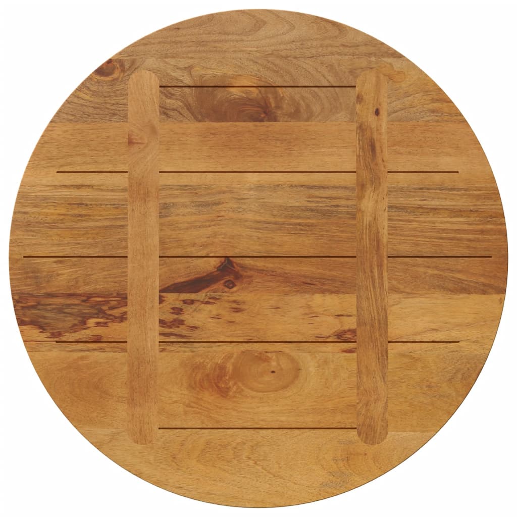 Bordplate Ø 80x3,8 cm rund heltre mango