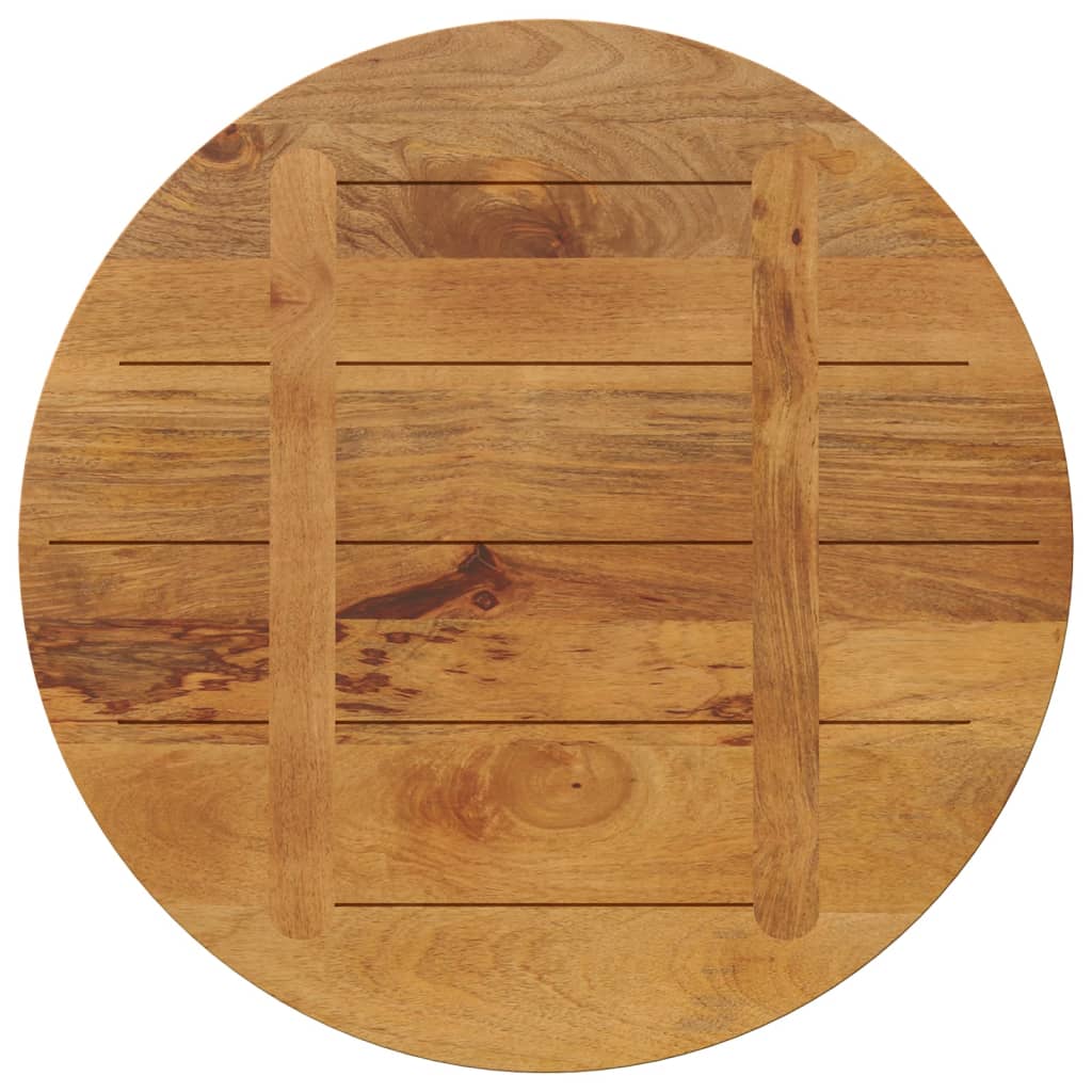 Bordplate Ø 90x2,5 cm rund heltre mango