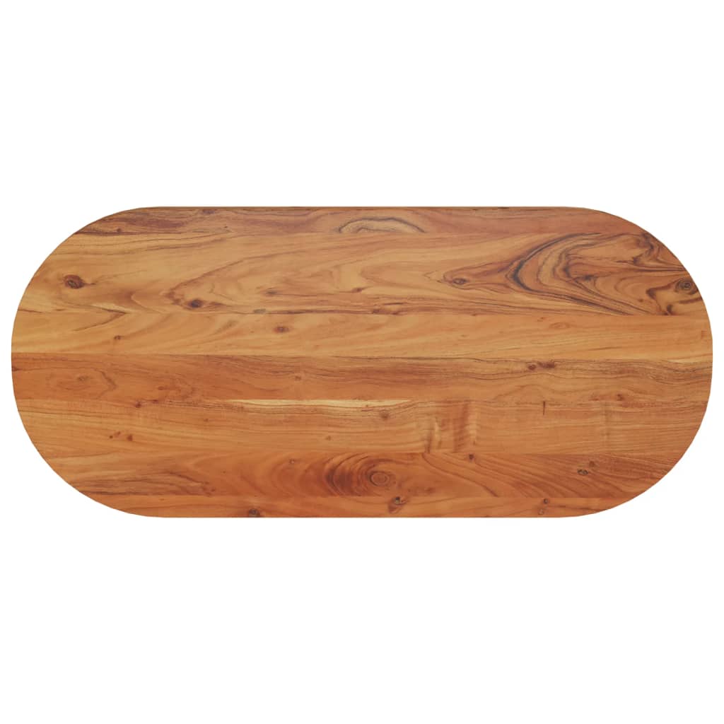 Bordplate 90x40x3,8 cm oval heltre akasie