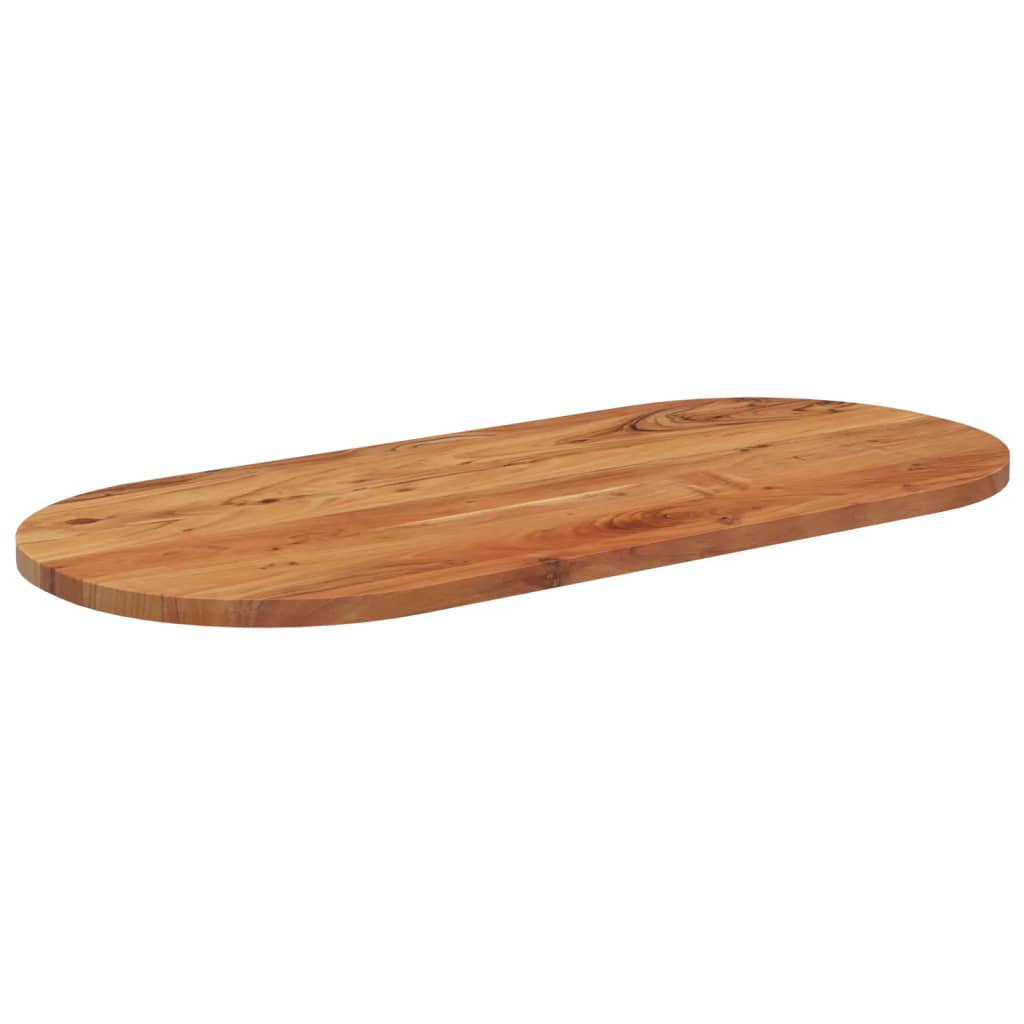 Bordplate 90x40x3,8 cm oval heltre akasie