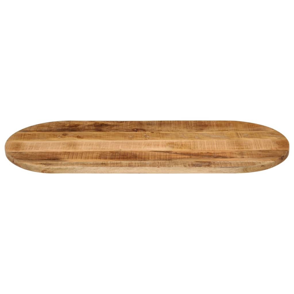 Bordplate 90x40x3,8 cm oval grovt heltre mangotre