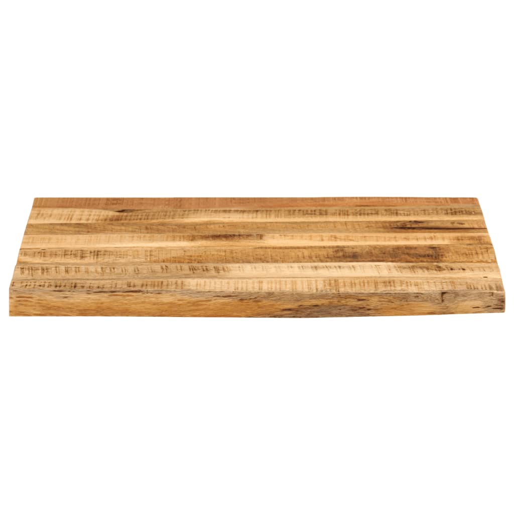Bordplate 80x80x2,5 cm naturlig kant grovt heltre mangotre
