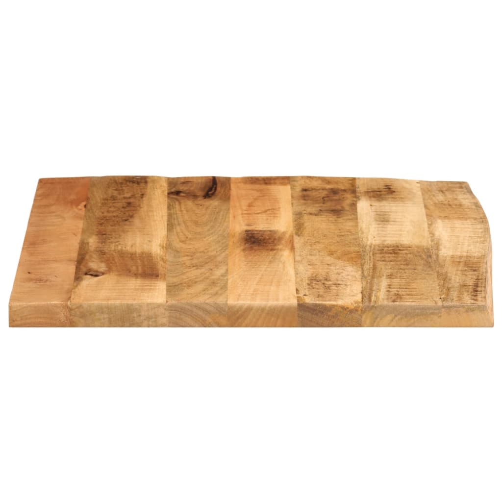 Bordplate 80x80x2,5 cm naturlig kant grovt heltre mangotre