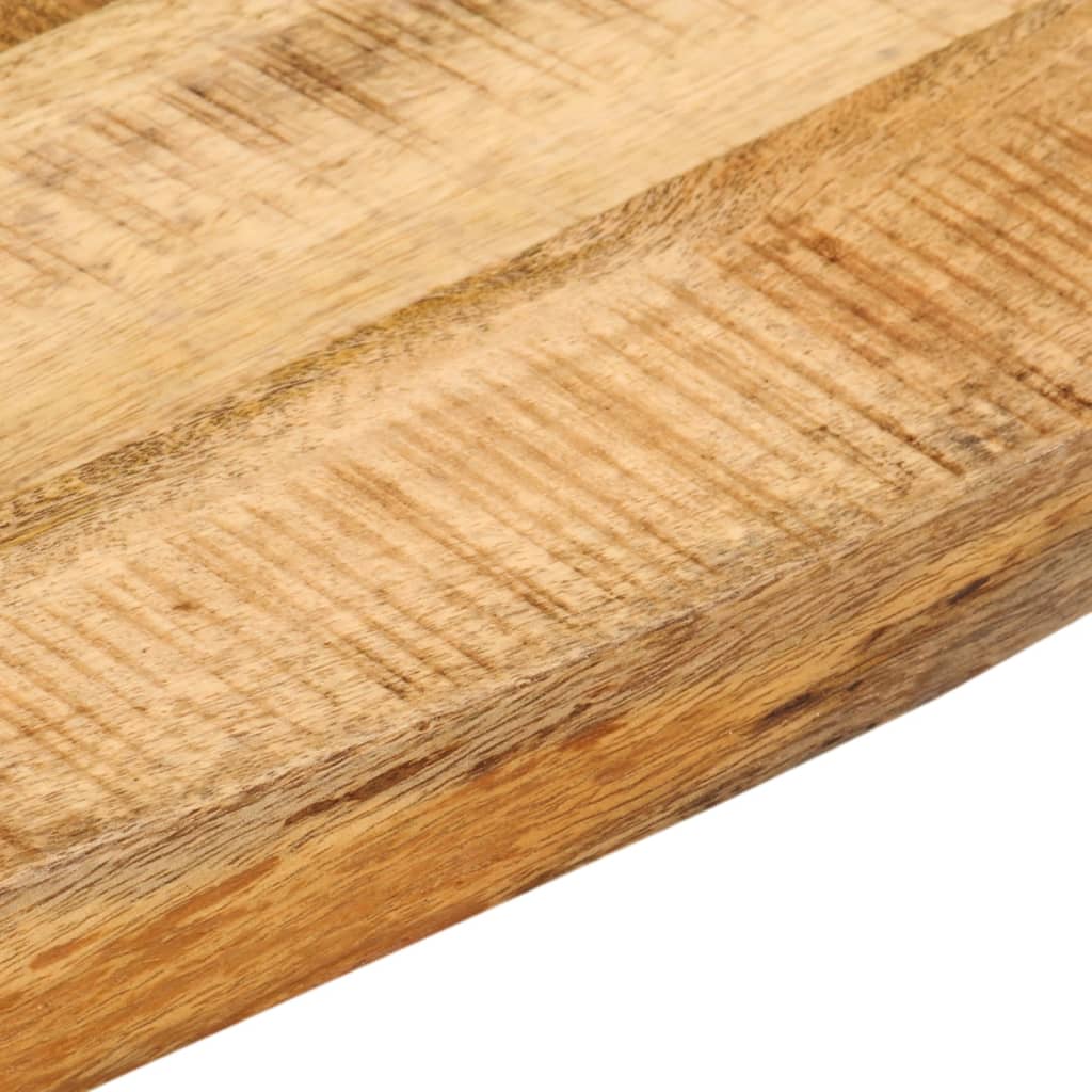 Bordplate 80x80x2,5 cm naturlig kant grovt heltre mangotre