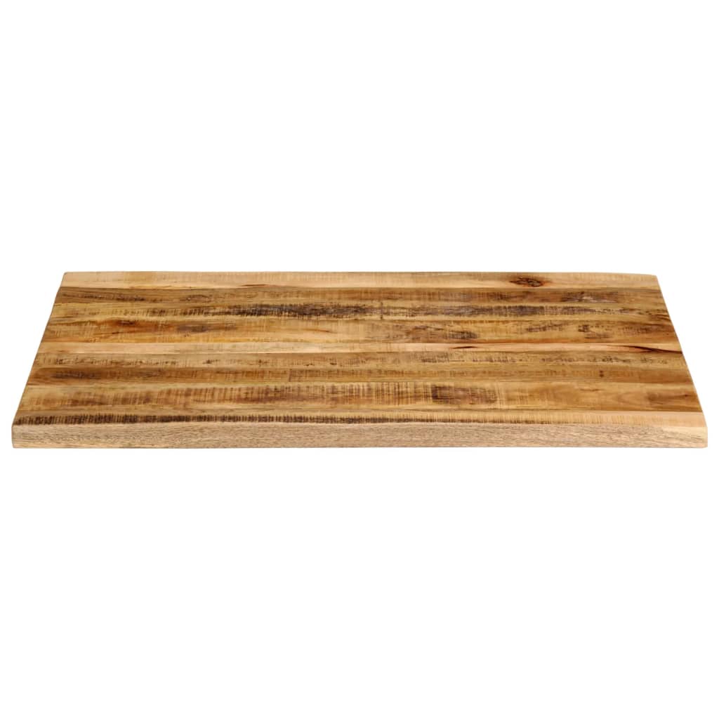 Bordplate 90x80x3,8 cm naturlig kant grovt heltre mangotre