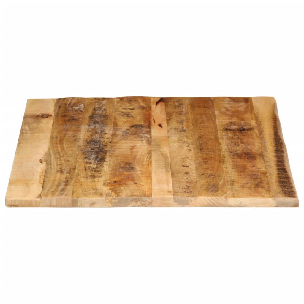 Bordplate 90x80x3,8 cm naturlig kant grovt heltre mangotre