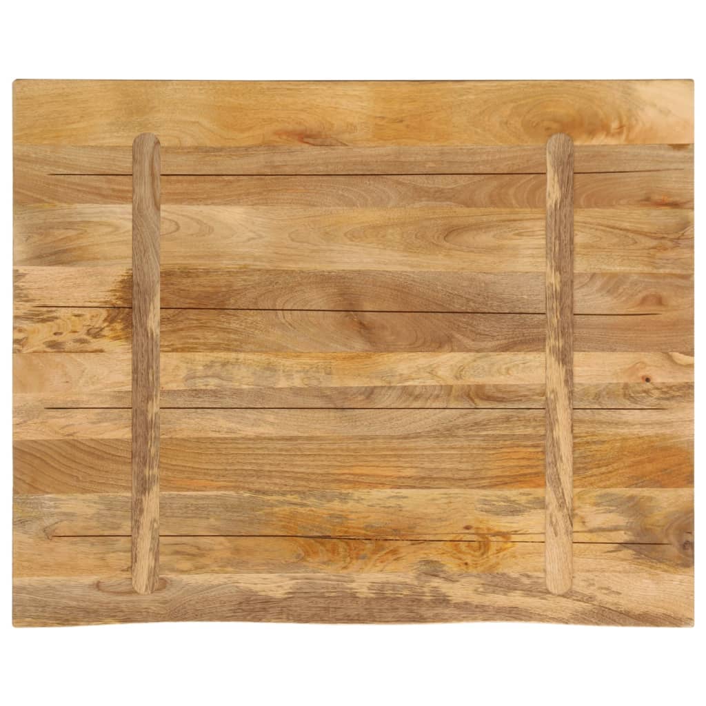 Bordplate 90x80x3,8 cm naturlig kant grovt heltre mangotre