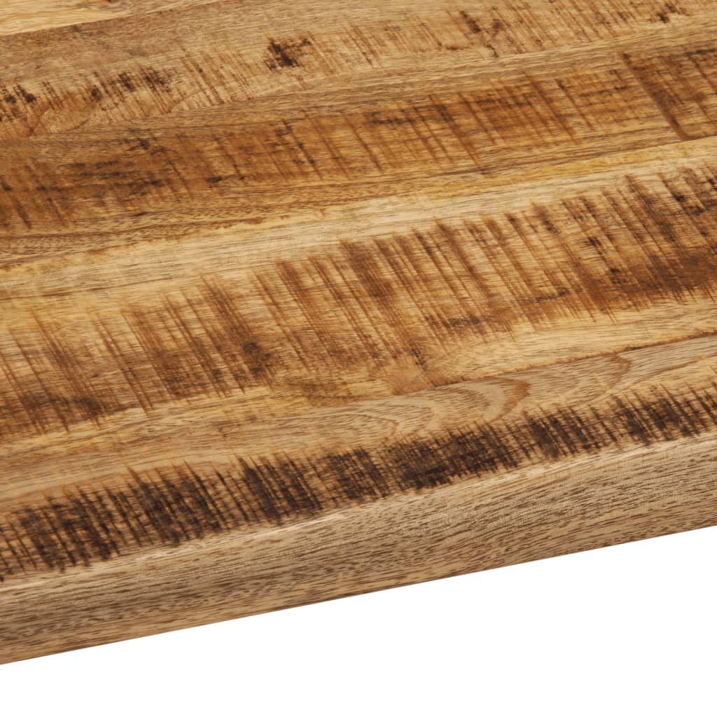 Bordplate 90x80x3,8 cm naturlig kant grovt heltre mangotre