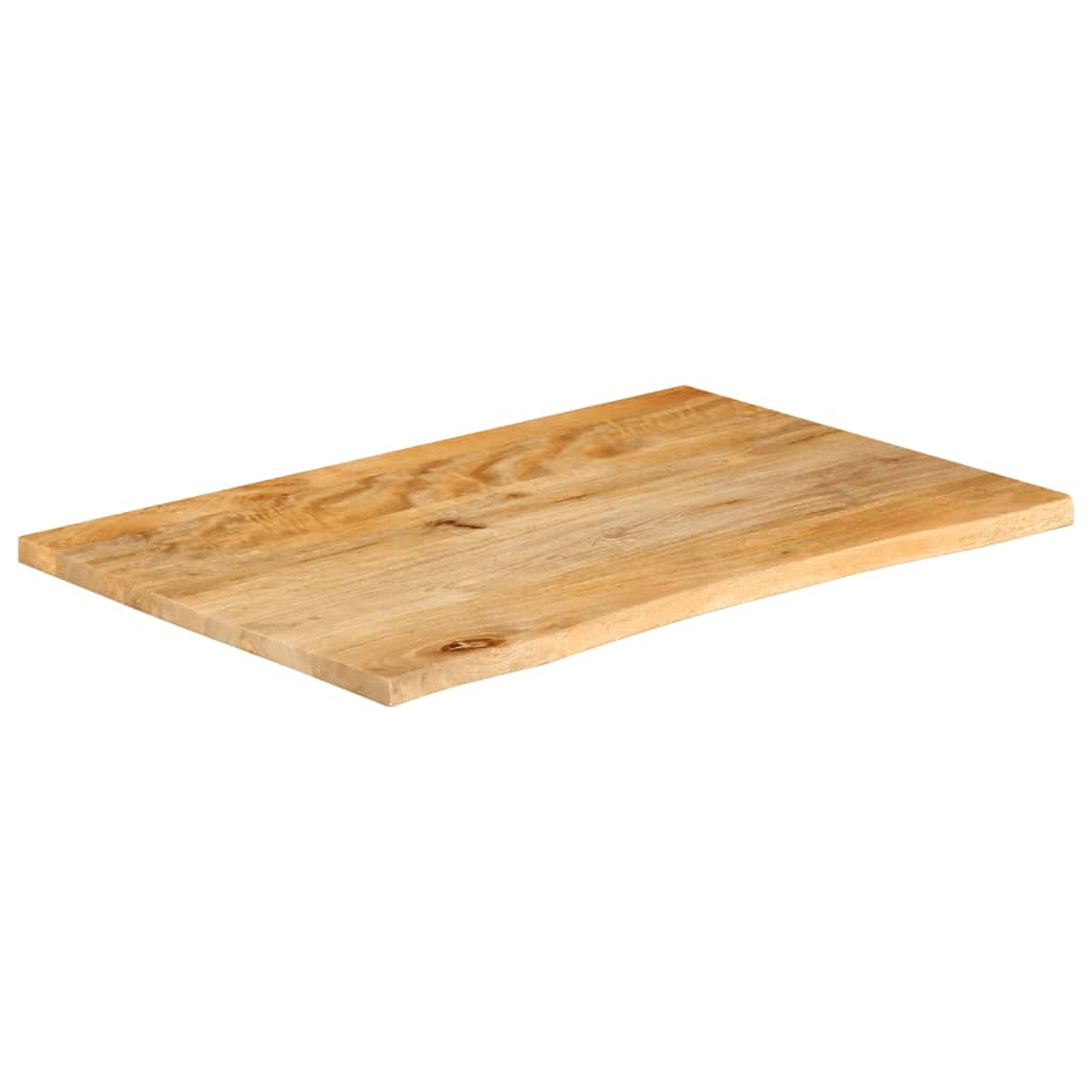 Bordplate 90x60x2,5 cm naturlig kant heltre mango