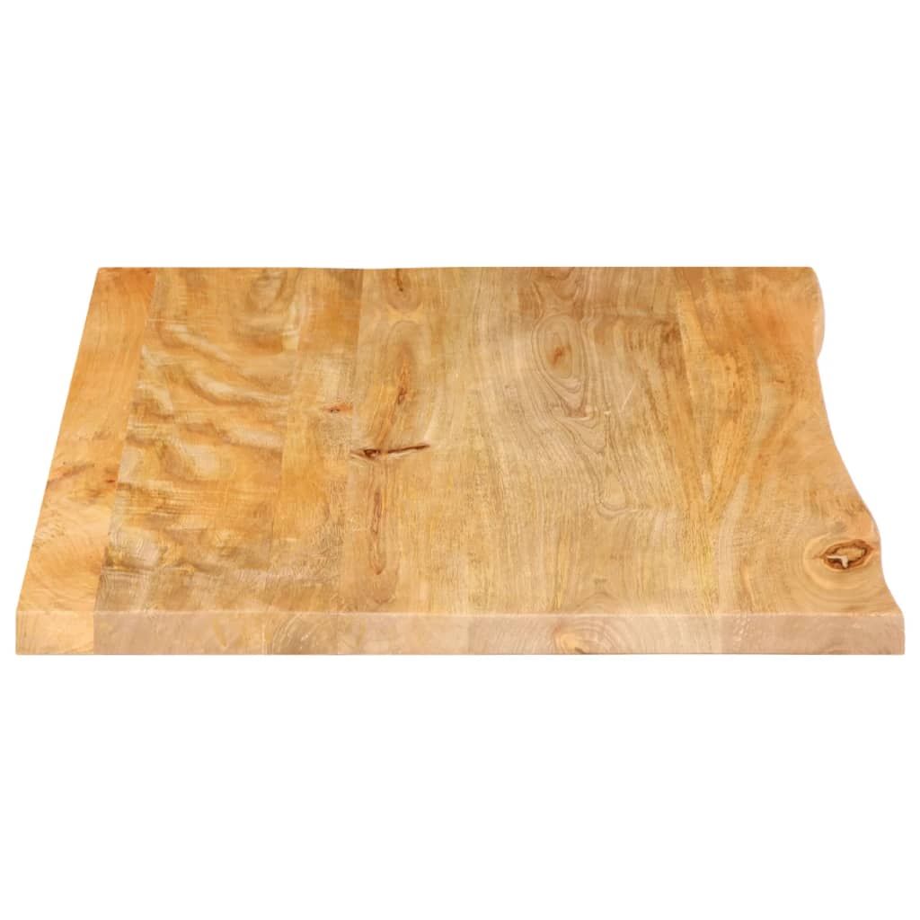 Bordplate 90x60x2,5 cm naturlig kant heltre mango