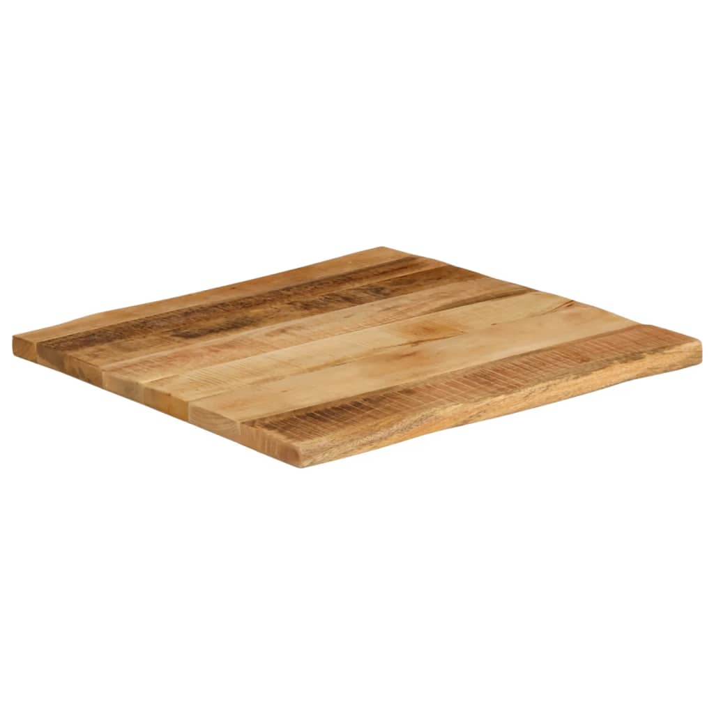 Bordplate naturlig kant 40x40x2,5 cm grovt heltre mangotre