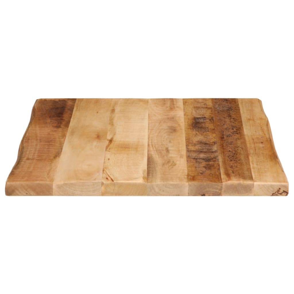 Bordplate naturlig kant 40x40x2,5 cm grovt heltre mangotre