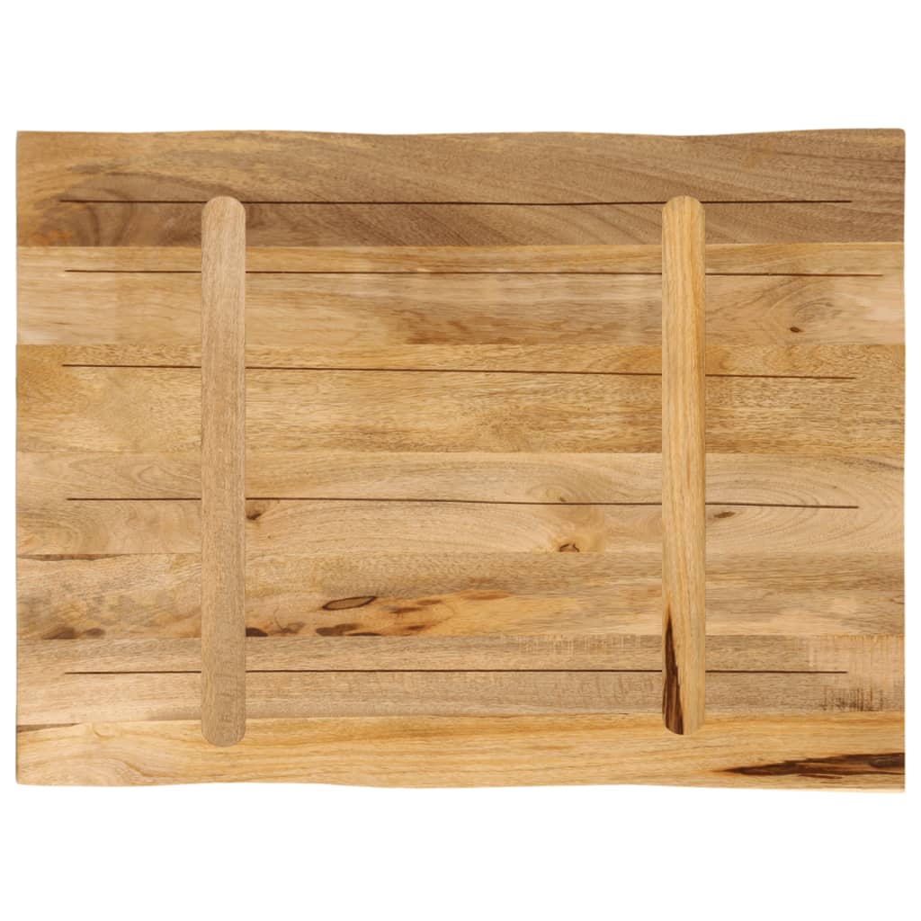 Bordplate naturlig kant 80x60x2,5 cm grovt heltre mangotre
