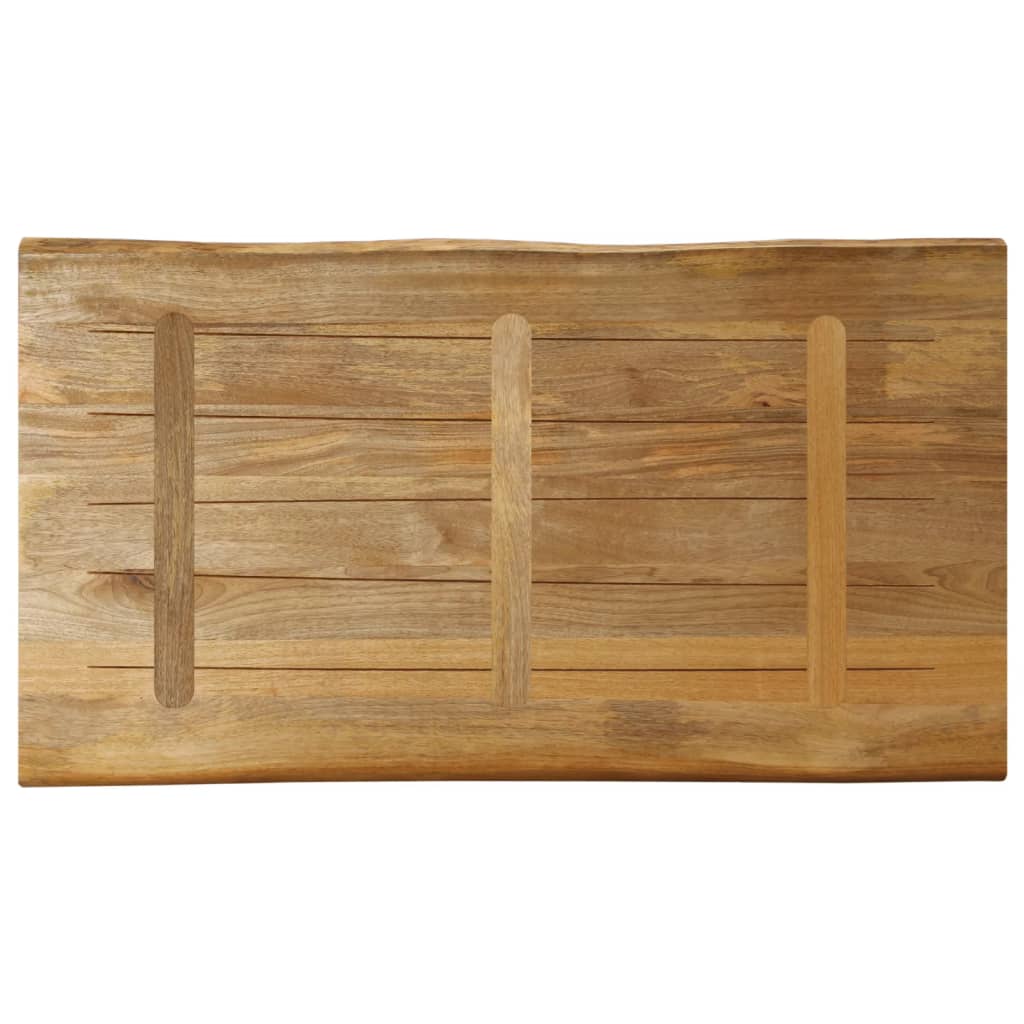 Bordplate naturlig kant 110x60x2,5 cm grovt heltre mangotre