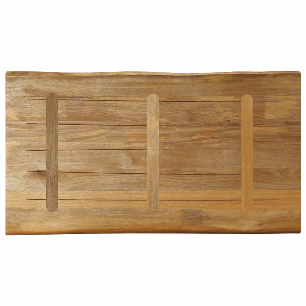 Bordplate naturlig kant 120x60x2,5 cm grovt heltre mangotre