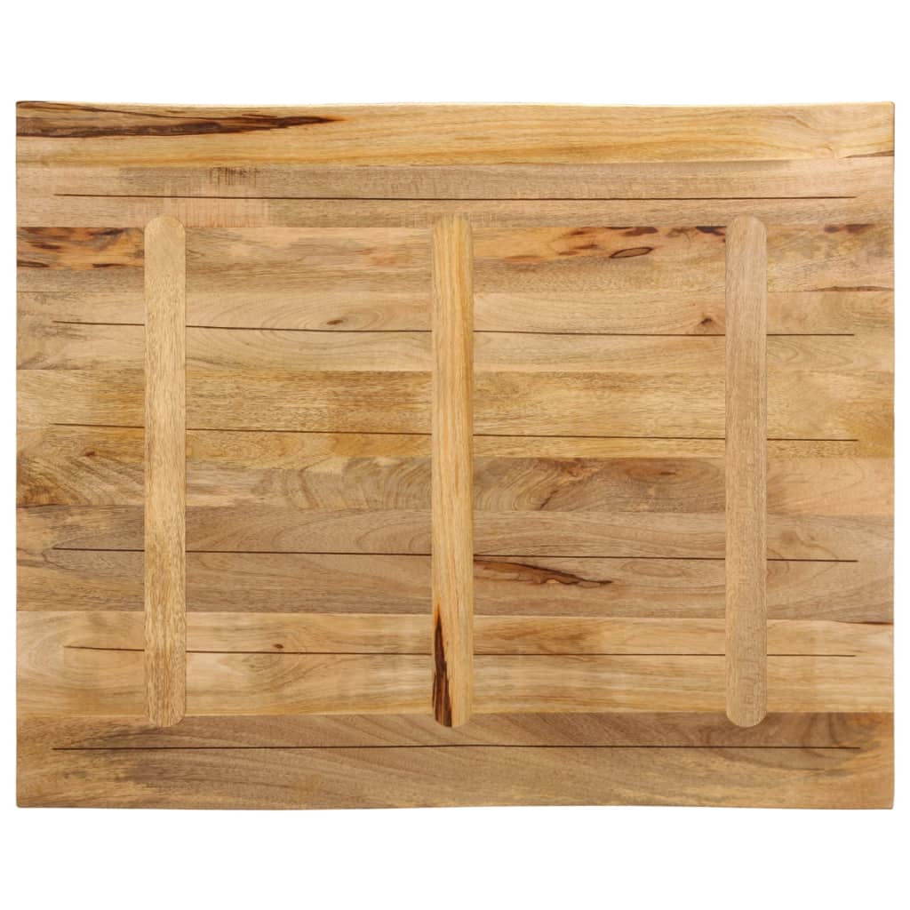 Bordplate naturlig kant 90x80x2,5 cm grovt heltre mangotre