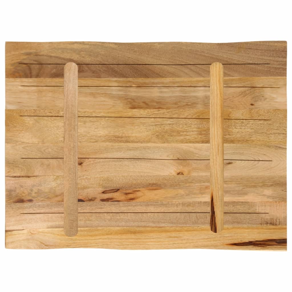 Bordplate naturlig kant 80x60x3,8 cm grovt heltre mangotre