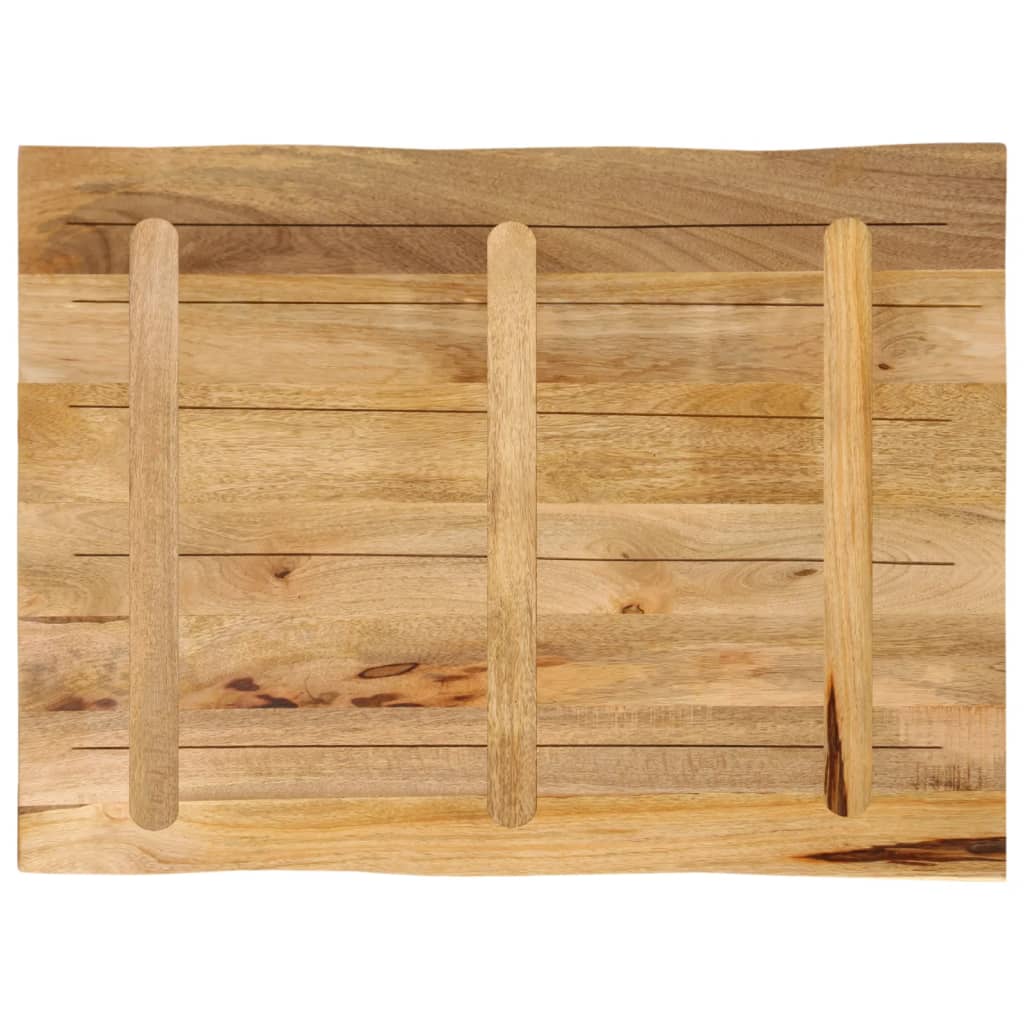 Bordplate naturlig kant 90x60x3,8 cm grovt heltre mangotre