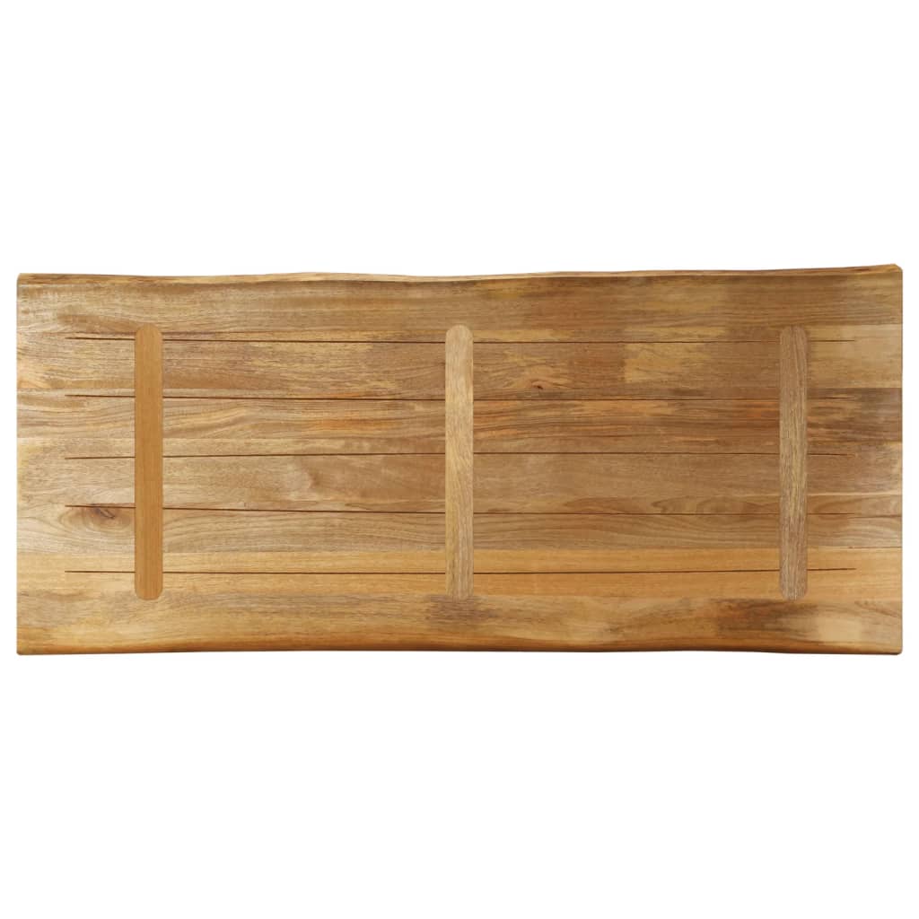 Bordplate naturlig kant 140x60x3,8 cm grovt heltre mangotre
