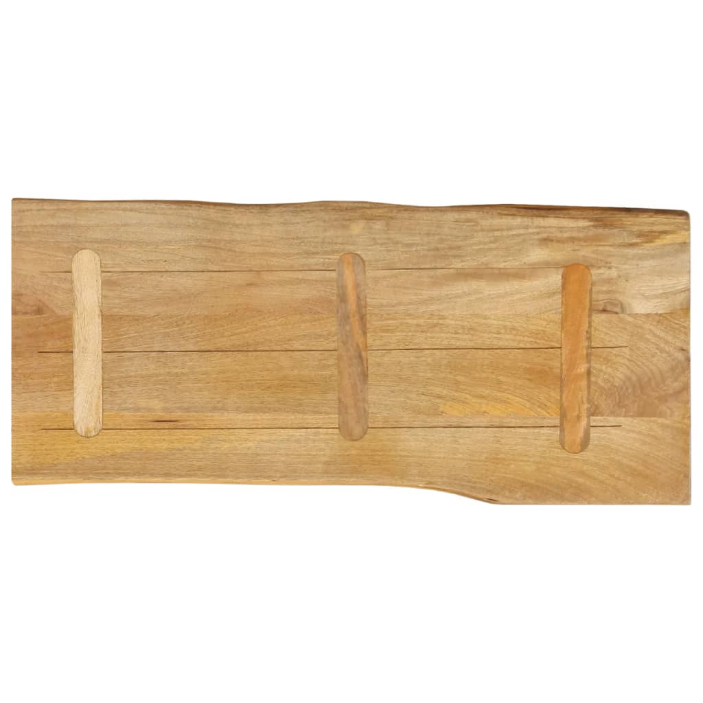 Bordplate 90x40x2,5 cm naturlig kant heltre mango