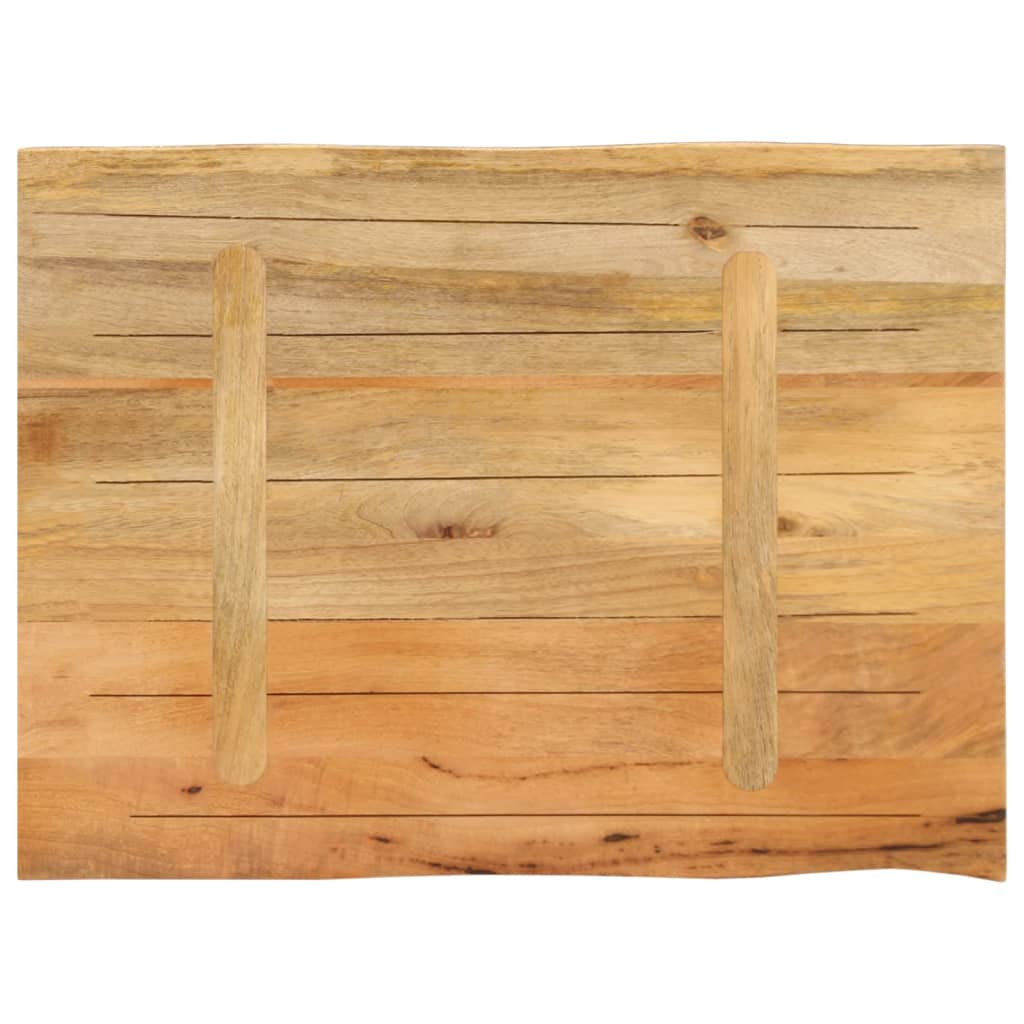 Bordplate 80x60x2,5 cm naturlig kant heltre mango