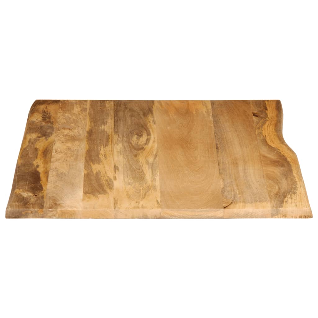 Bordplate 90x80x2,5 cm naturlig kant heltre mango