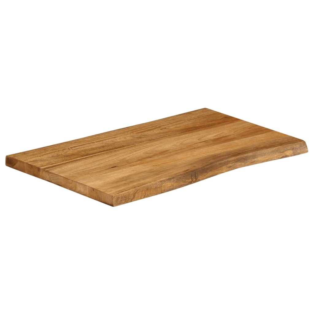 Bordplate 90x60x2,5 cm naturlig kant heltre mango